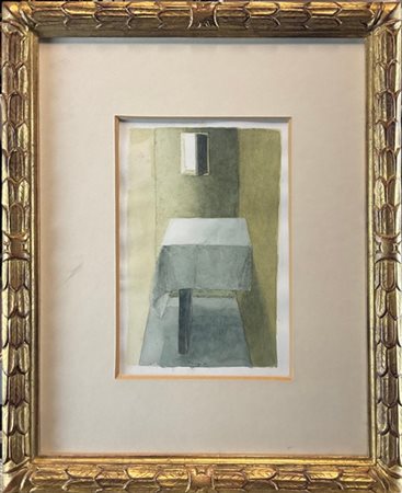 Giuseppe Biagi "Tavolo e finestra" 1984
acquerello su carta
cm 24x16
firmato e d
