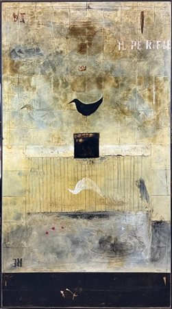 Mirko Baricchi "Il re riflesso" 2001
tecnica mista e collage su cartoncino appli