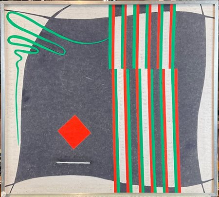 EGON SVARRER "Senza titolo IV" 1975
olio su tela
cm 55x61
firmato, datato e iscr