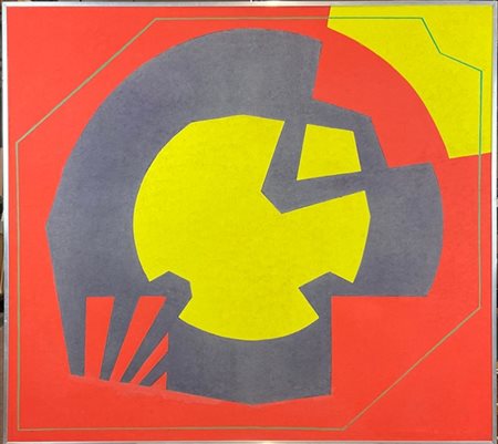 EGON SVARRER "Kompocion II" 1975
olio su tela
cm 104x116
firmato e datato in bas