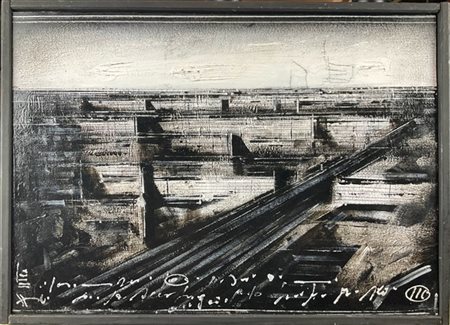 Jonathan Guaitamacchi "Orbital" 
tecnica mista su carta applicata su tela
cm 31x