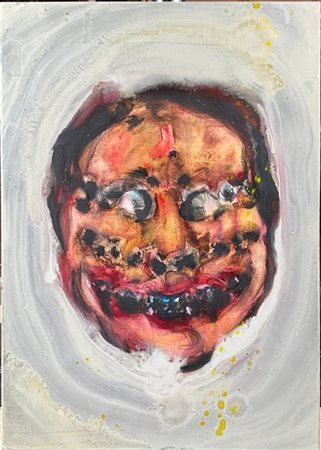 Mari Sunna "Explosion II" 2004
tecnica mista su compensato
cm 42x30,5
titolata,