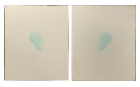 Oliviero Rainaldi "Senza titolo" 
dittico a tecnica mista su tela applicata su c