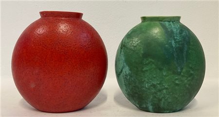 Guido Andlovitz Due vasi modello "1316". Esecuzione Società Ceramica Italiana -