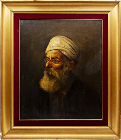 Oscar Meyer Elbing "Ritratto di turco" 1894
olio su tela (cm 55x46)
firmato, dat