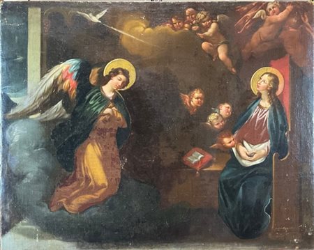 Scuola del centro Italia del secolo XVIII

"Annunciazione"
olio su tela (cm 70x
