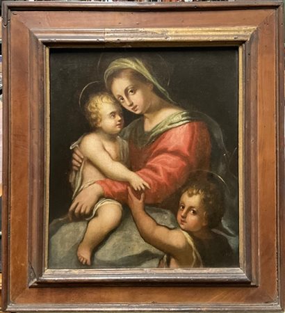 Ignoto

Antico dipinto raffigurante "Madonna con Bambino e san Giovannino"
olio