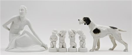 Manifatture diverse. Lotto composto da una figura femminile marcata Rosenthal c