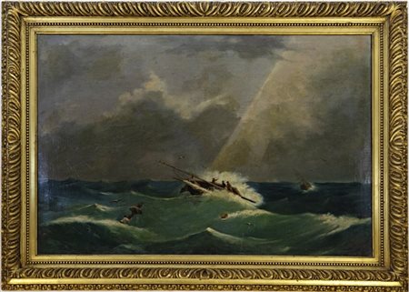 Ignoto del secolo XX

"Il naufragio" 
olio su tela (cm 70x100)
reca firma non p