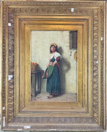 Giuseppe Guzzardi "Popolana" Firenze, 1879
olio su tela (cm 29x20)
firmato, loca