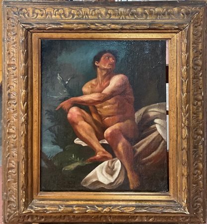 Nello stile del secolo XVIII

"Figura maschile"
olio su tela (cm 45x36)
in corn