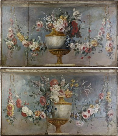 Scuola veneta del secolo XIX

"Vasi e festoni di fiori"
olio su carta applicata