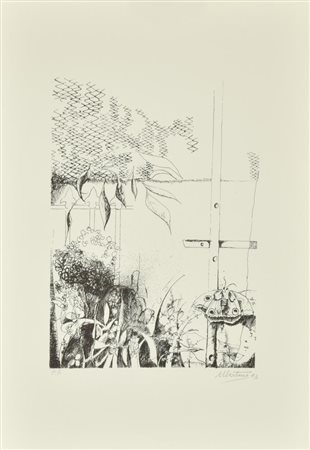 Giovanni Ubertino RACCONTO litografia su carta, cm 50x35, es. p.a. firma e...