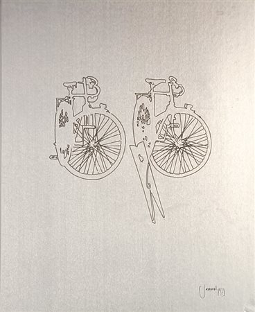 FIRMA INDECIFRATA N.D. ( -) 1900 Biciclette 1973 Pennarello su tavola...