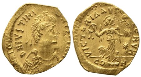 Justinian I (527-565), Tremissis; AV (1,08 g; 15,2 mm)