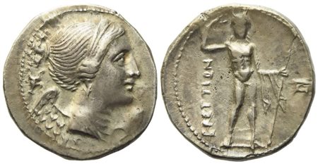 Bruttium, Brettii (c. 216-214 BC), Drachm; AR (5,06 g; 18,5 mm)