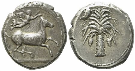 Sicily, Siculo-Punic (c. 410-395), Tetradrachm; AR (17,17 g; 25,3 mm)