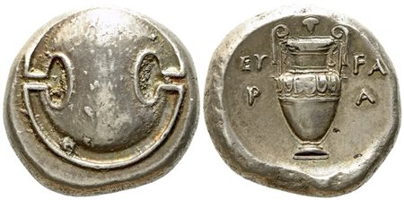 Boeotia, Thebes (c.ca 395-338 BC), Stater; AR (12,35 g; 20,8 mm)