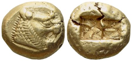 Lydia, Alayattes II to Kroisos (7th-6th century BC), 1/3 Stater; EL (4,77 g; 12 mm)
