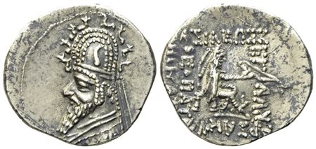 Kings of Parthia, Sinatrukes (93-69 BC), Drachm; AR (4,01 g; 20,8 mm)