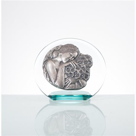 EMILIO GRECO, Figura femminile con fiori, Bassorilievo