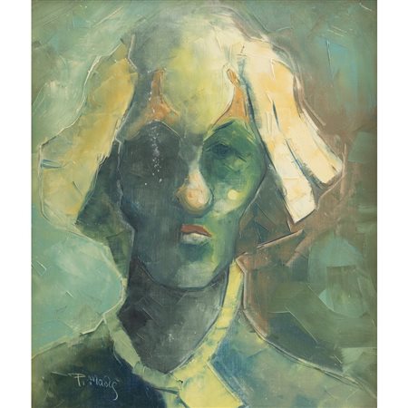 PIPPO MADÈ, Volto, Olio su tela