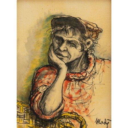 PIPPO MADÈ, Ragazzo, Olio su cartone telato