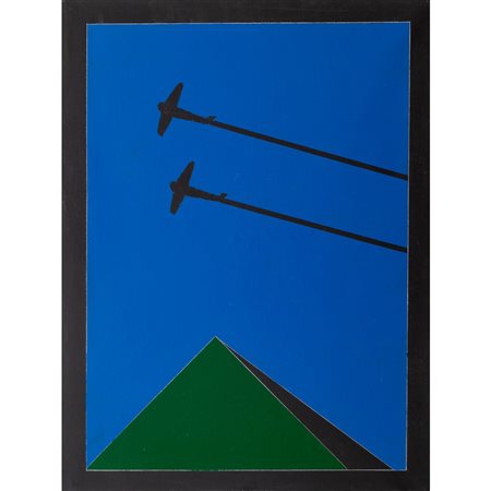 FRANCO ANGELI, Battaglia, Olio su tela