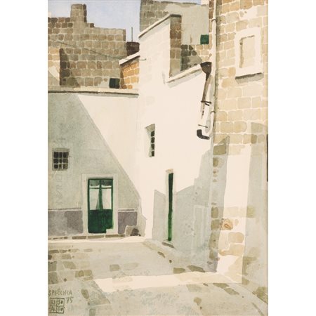 ALDO RISO, Specchia, Acquarello su carta