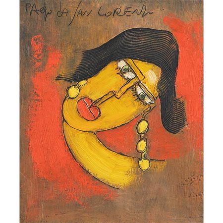 PAOLO DA SAN LORENZO, Baronessa, Olio su tela