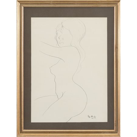 PIPPO MADÈ, Nudo femminile, China su carta