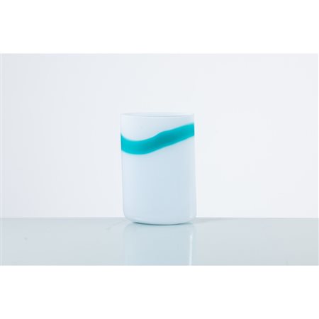 MAESTRI MURANESI, Vaso con corpo cilindrico in vetro