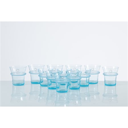 VINCENZO NASON & C., Dodici bicchieri in vetro soffiato