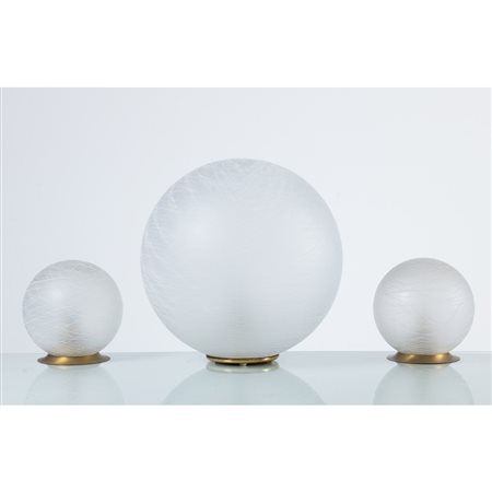 MAESTRI MURANESI, Trittico di lampade da tavolo