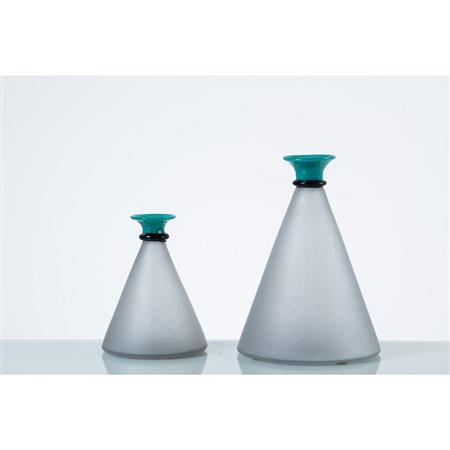 MAESTRI MURANESI, Due bottiglie in vetro