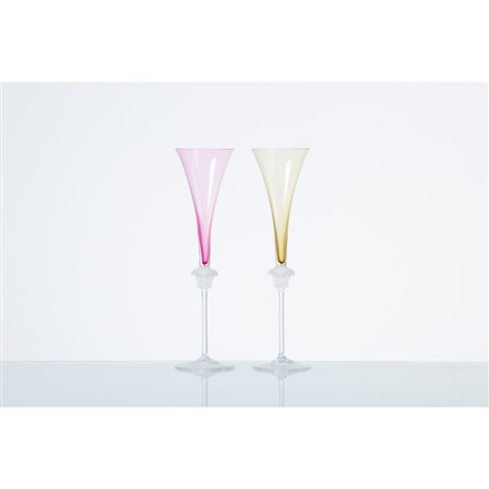 GIANNI VERSACE, Coppia di flute modello “Medusa Lumiere”