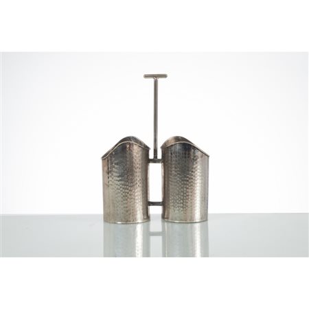 PRODUZIONE ITALIANA 1980 ca. Porta bottiglie in metallo