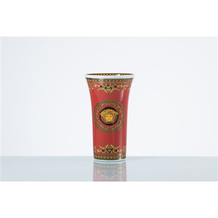 GIANNI VERSACE, Vaso in porcellana corallo