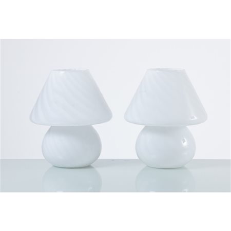 FABBIAN (Attr.le), Coppia lampade da tavolo mod. “Mushroom”,