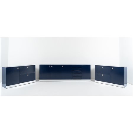 GAE AULENTI (Attr.le), Sei mobili su disegno in legno