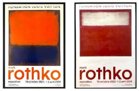 ROTHKO MARK Lettonia 1903 - New York 1970 "Set di 2 poster Louis Vuitton"