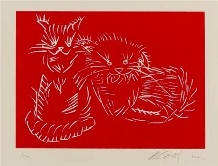 AI WEIWEI Pechino 1957 "Middle finger in red"