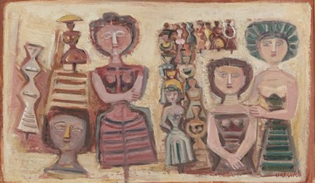 Massimo Campigli, Foule de femmes 1956