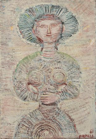 Massimo Campigli, Donna seduta - Idolo 1961