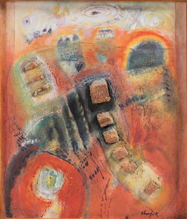 Medath&nbsp;Schafik&nbsp;(Egypt 1956) Lontani cammini, mixed media on...