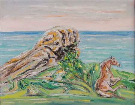 Giovanni Stradone&nbsp;(Nola&nbsp;1911 - Rome 1981) Cavallo sul mare (Horse...