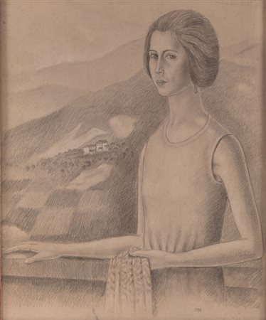 Ubaldo Oppi&nbsp;( Bologna 1889 &ndash; Vicenza 1942 ) Ritratto...