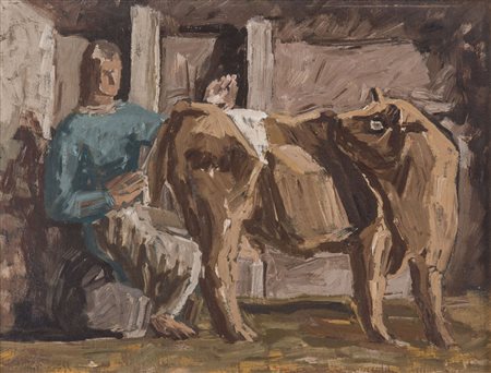 Arturo Martini&nbsp;(Treviso 1889 - Milan 1947) Interno di stalla ( Stable...