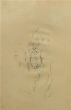 Alberto Giacometti (Borgonovo di Stampa 1901 - Coira 1966), “Ritratto femminile”.
