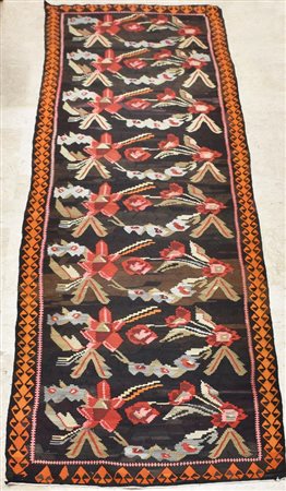 TAPPETO KILIM KARABAGH cm 464x105 segni di usura